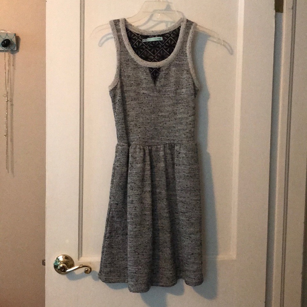 Grey Heathered, sweater material dress